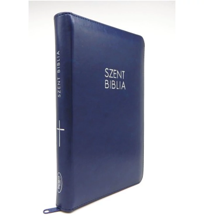 Szent Biblia - Károli (sötétkék, cipzárral - nagyméretű)