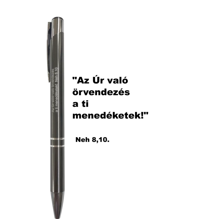 Toll - fém, gravírozott (1db) szürke