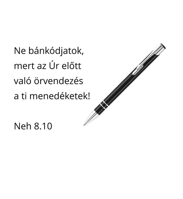 Toll - fém, gravírozott (1db) fekete