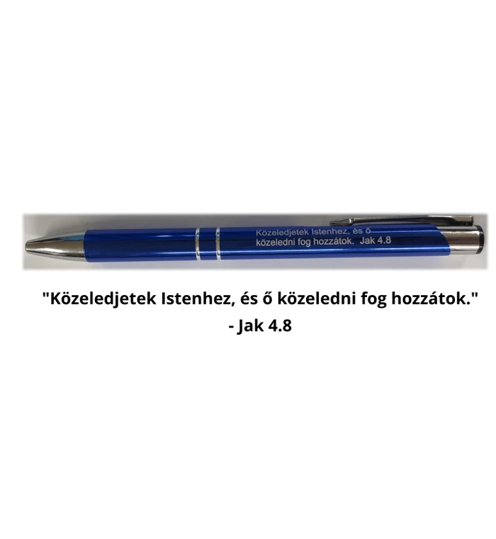 Toll - fém, gravírozott (1db) sötétkék