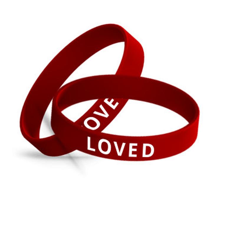 Karkötő - LOVED / piros Karkötő - LOVED / piros