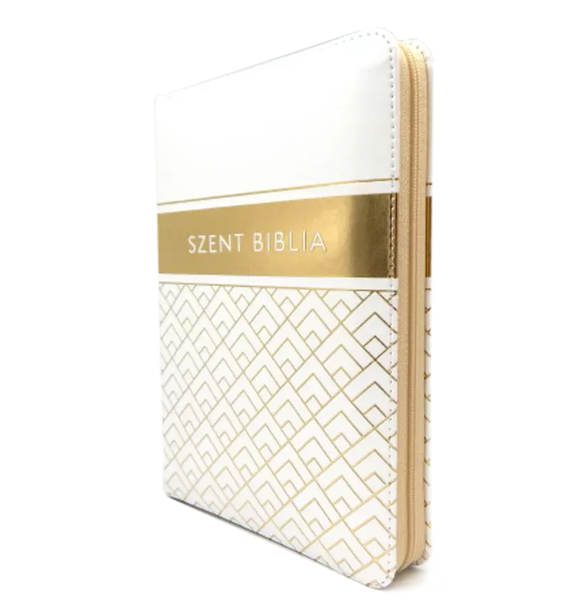 Szent Biblia - Károli (fehér, arany mintás)