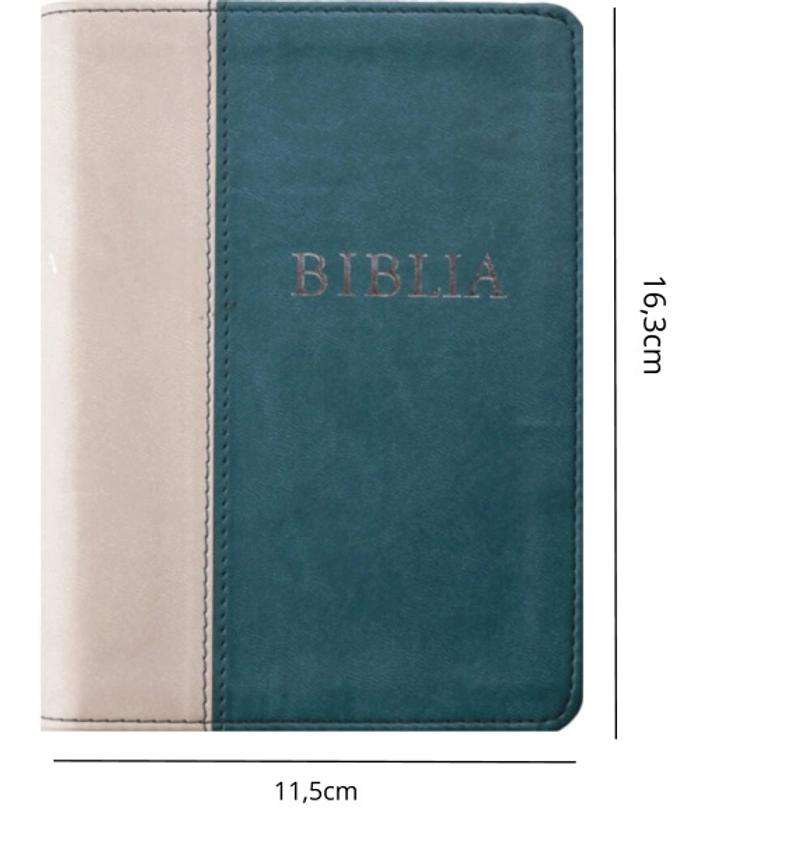 Biblia - RÚF (középméret, puha, varrott, sötétzöld-szürke)