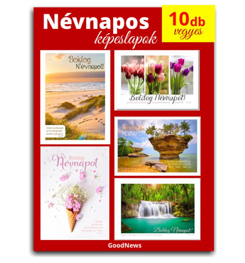 Képeslap - Névnap (10db) vegyes