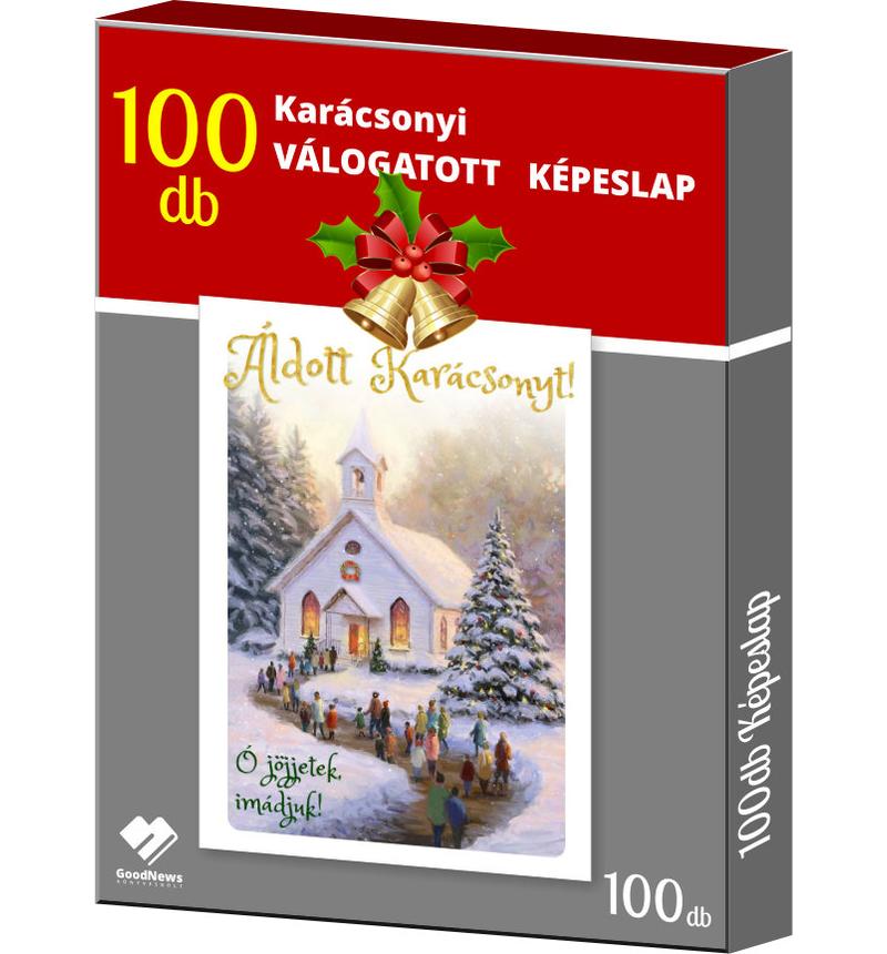 Karácsonyi képeslapok- nyílt (100db) vegyes