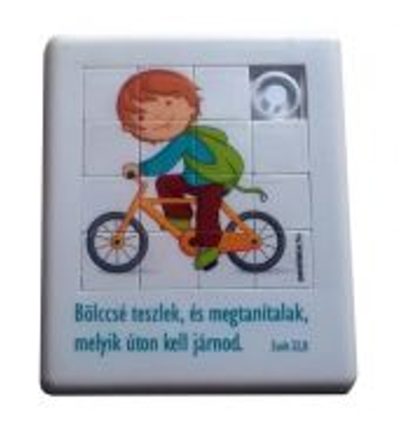 Mini puzzle - Tologatós kirakó játék - (bicikli)