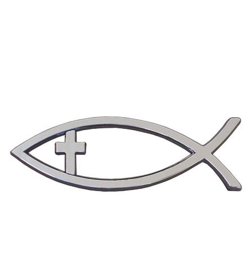 Autó embléma (kereszt ) ezüst / 12,5cm
