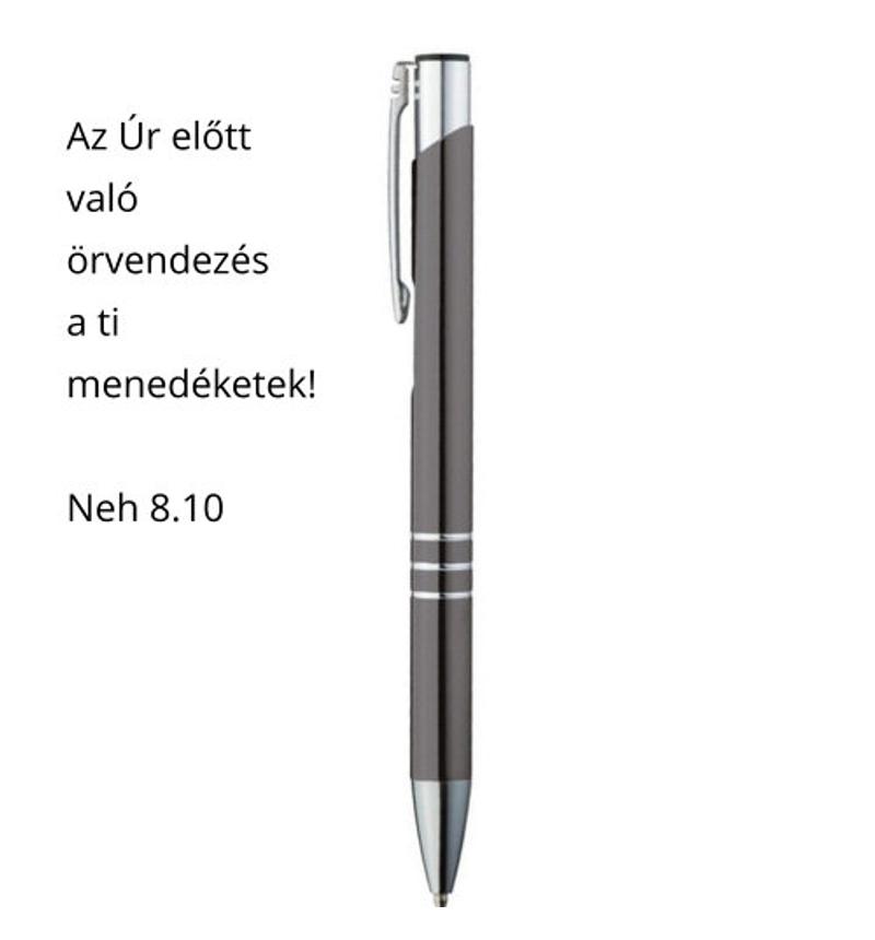 Toll - fém, gravírozott (1db) szürke