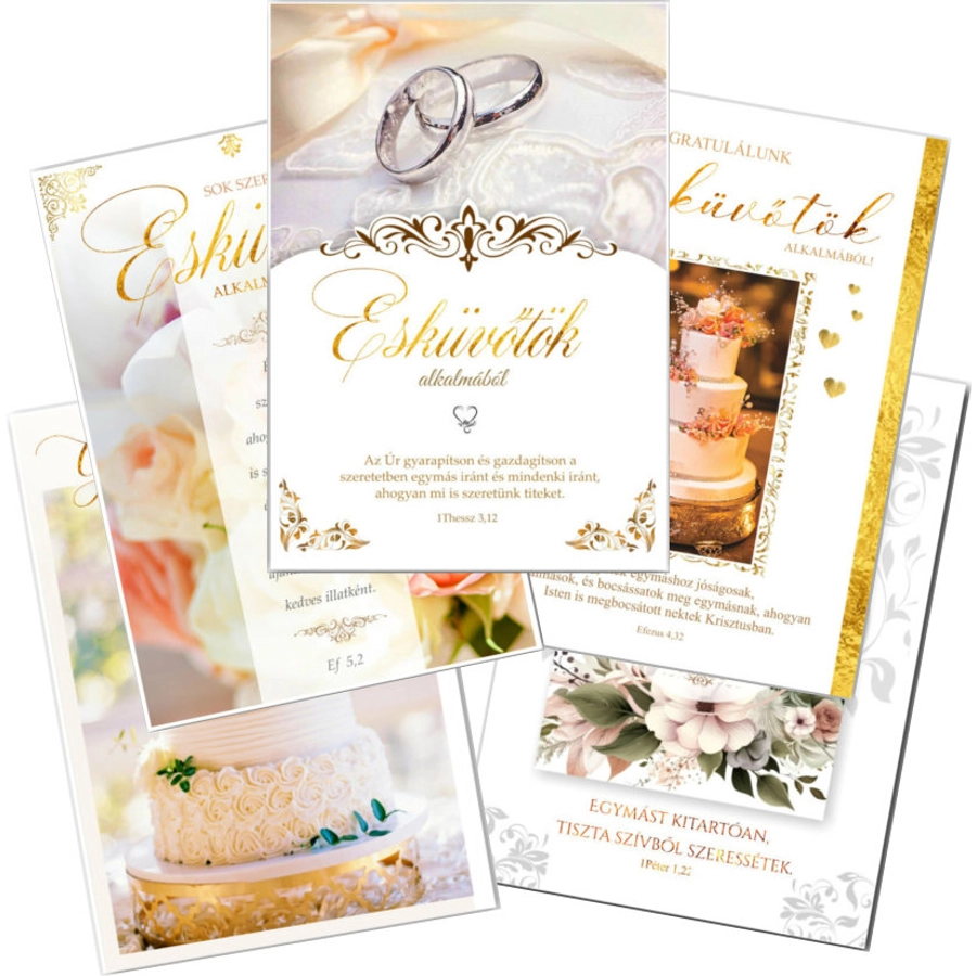 B / Esküvői képeslap (6db) csomag
